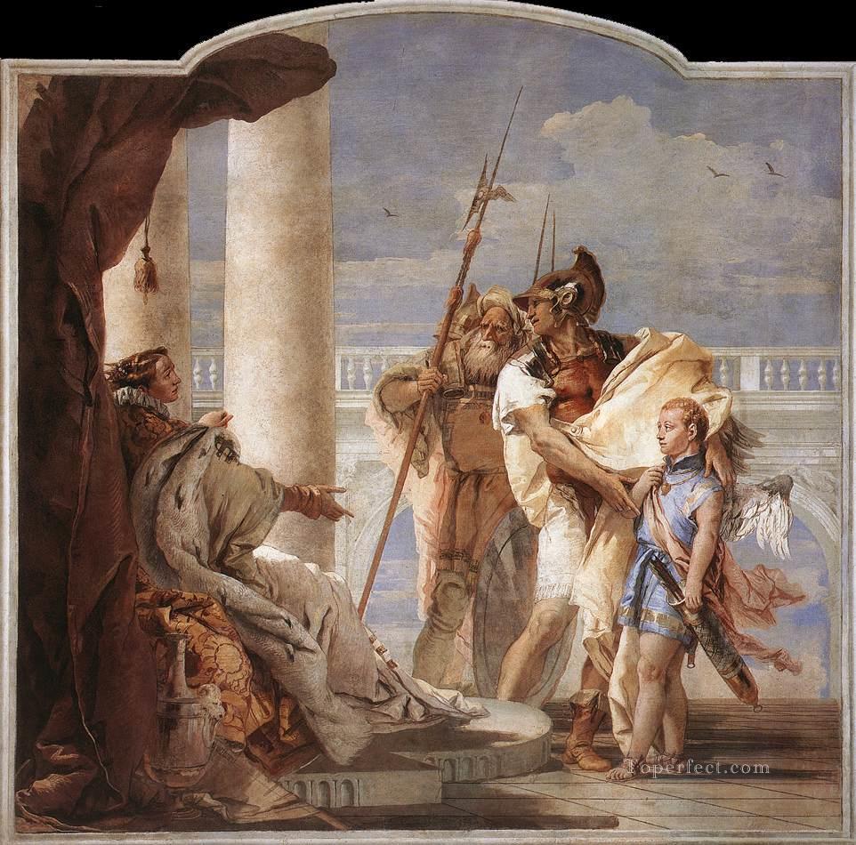 Villa Valmarana Aeneas Introducing Cupid Dressed as Ascanius to Dido Giovanni Battista Tiepolo Oil Paintings